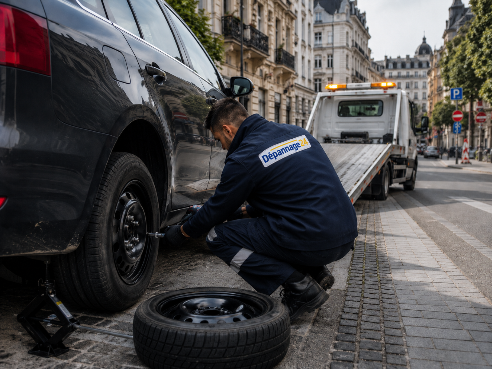 Changement de roue